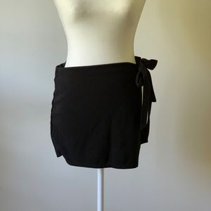 Black Wrap Skort